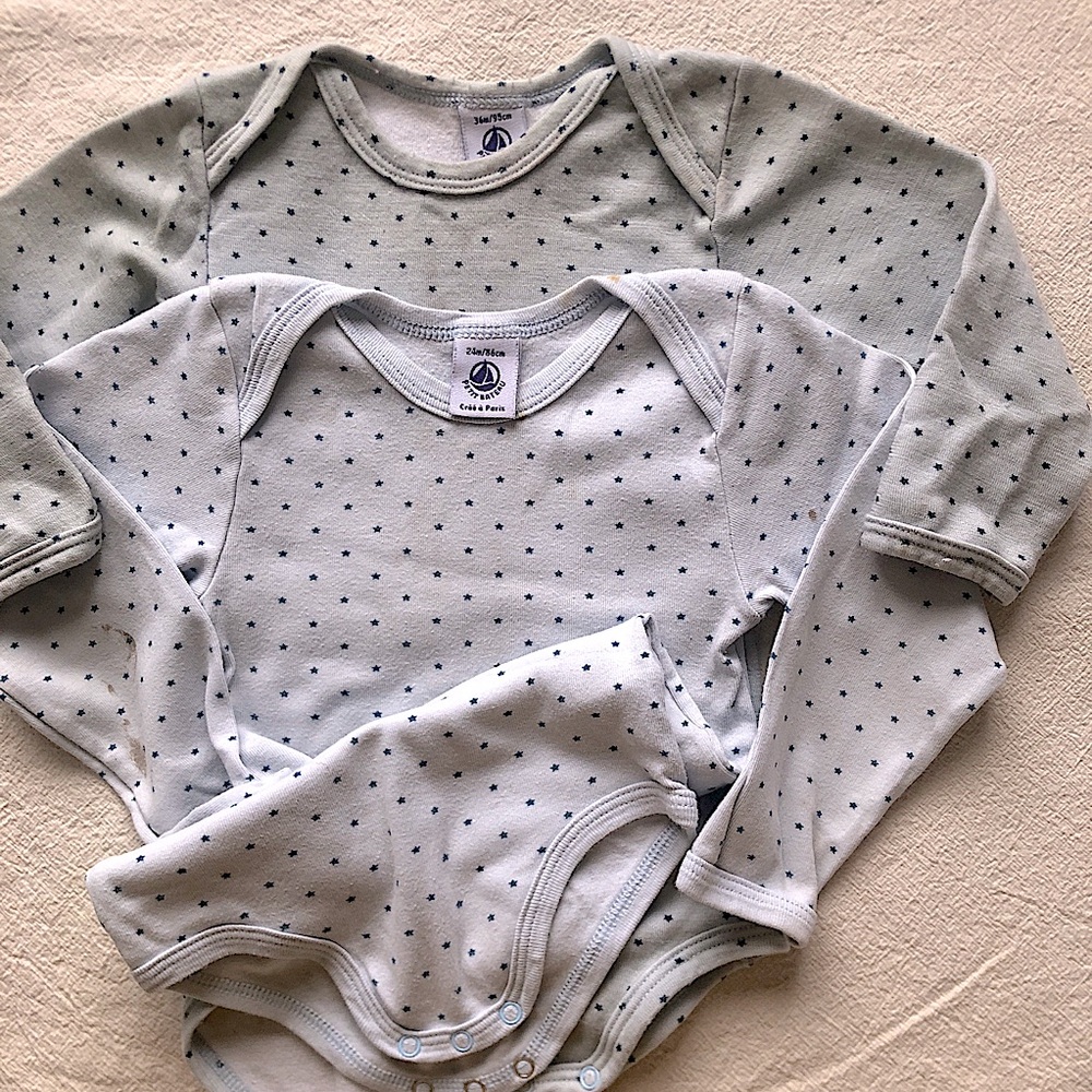 24m Petit Bateau Onesie Set